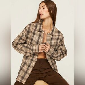 NEW! Favorite Daughter Ex Boyfriend Oversized Button Down Shirt Size XS $218